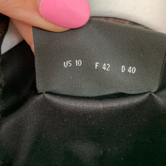 Akris Silk Tweed Knit Green Brown Notched Blazer size 10 - Picture 4 of 7